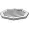 Ekena Millwork Octagonal Surface Mount PVC Gable Vent: Functional, w/ 2"W x 1-1/2"P Brickmould Frame, 22"W x 22"H GVPOC22X2202SF - alternate 3